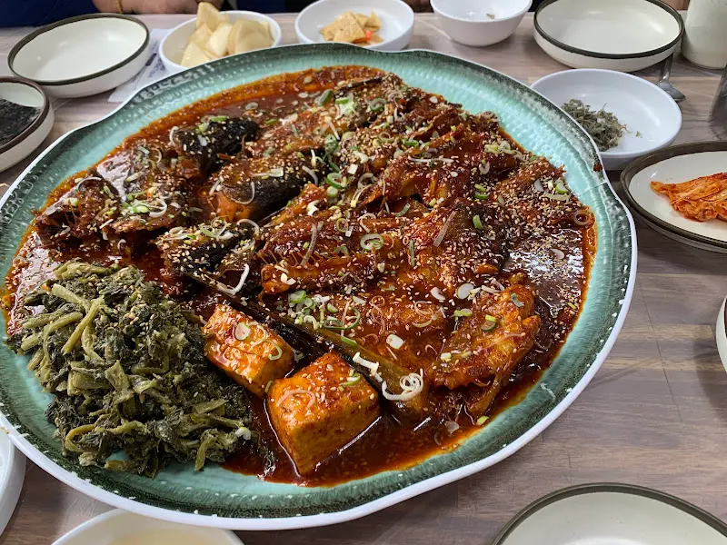 푸짐한 코다리찜 한 상 차림