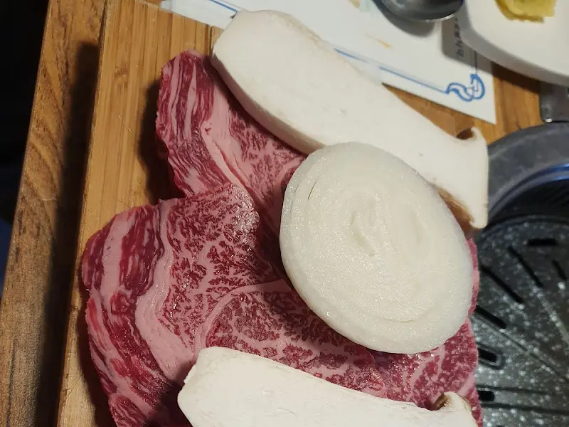 한우 모듬의 아름다운 마블링