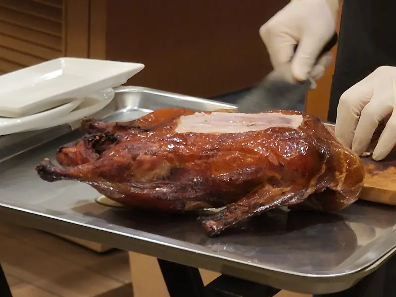 북경 오리 해체 작업