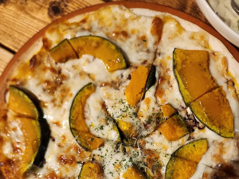 단호박 피자 클로즈업