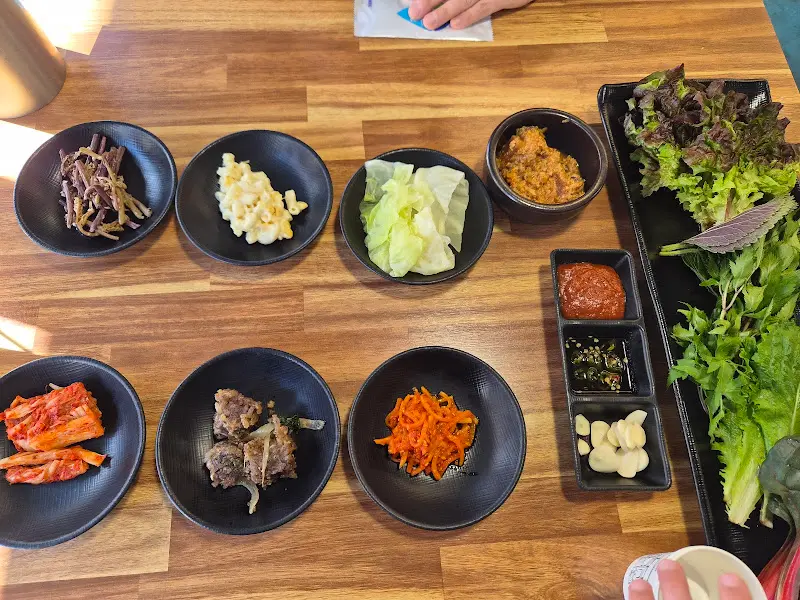 또바기쌈밥 한상차림 항공샷