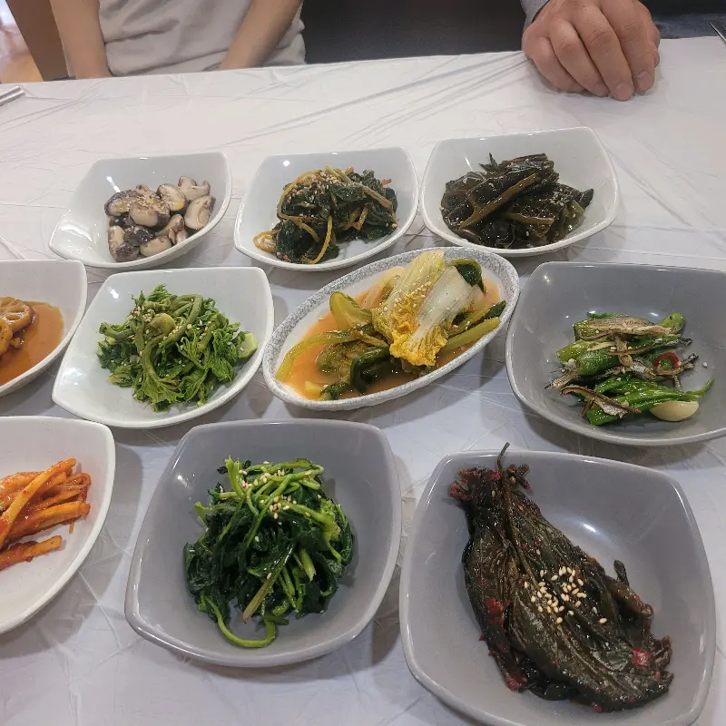 다양한 나물 반찬