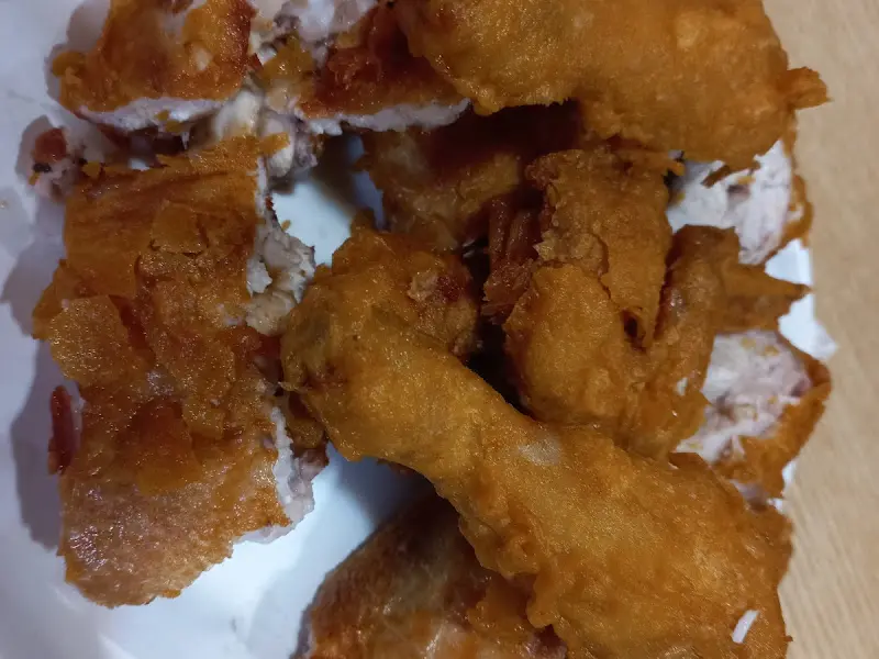 옹천통닭 치킨 단면