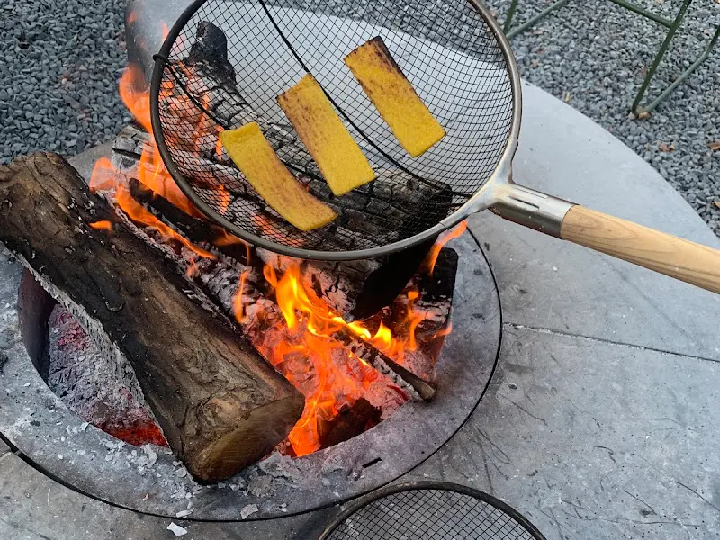 모닥불에 쫀드기 굽기