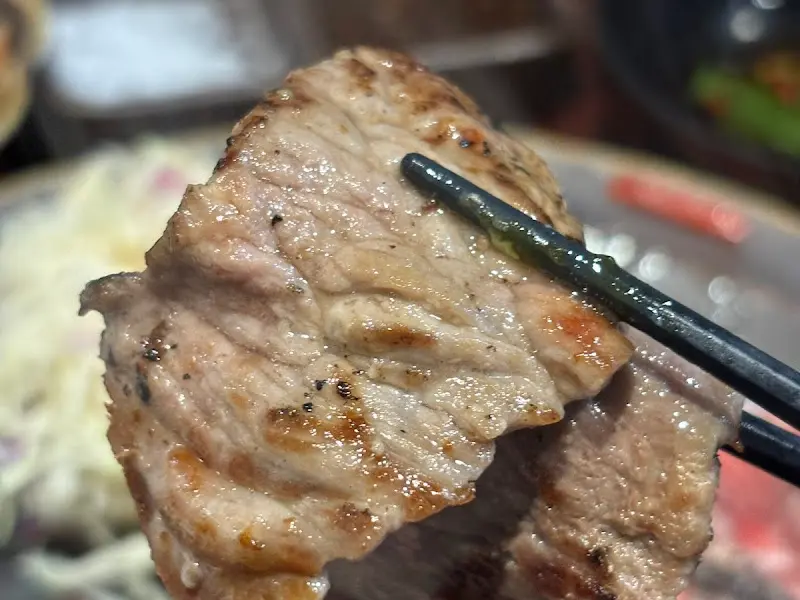 잘 구워진 야끼니꾸 한 점