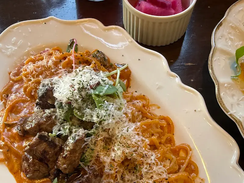 스테이크 로제 파스타