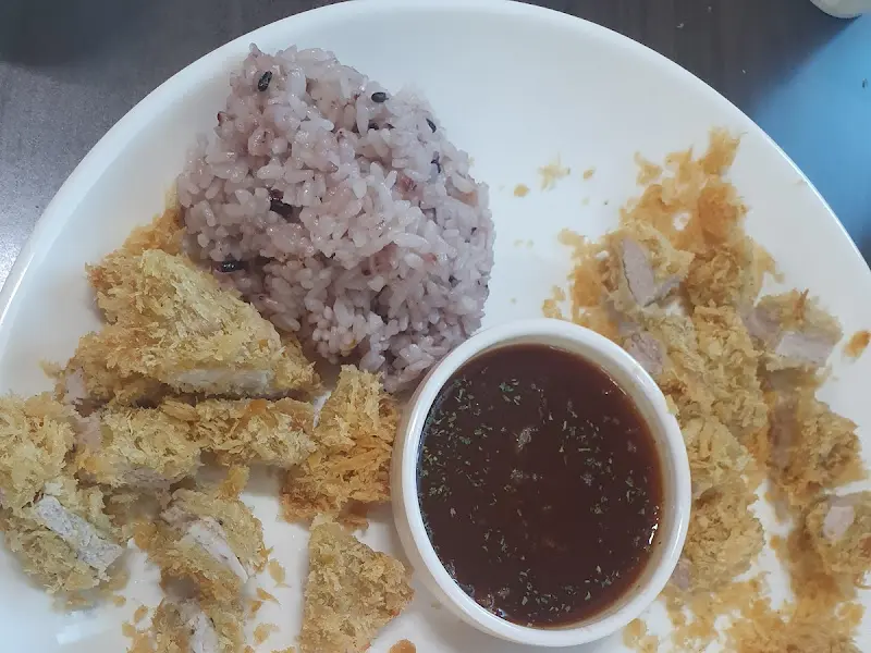 돈가스 밥과 소스
