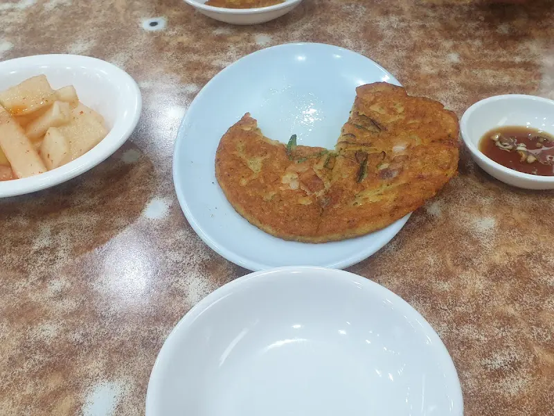 감자부침 단면