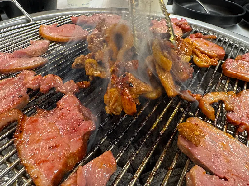 생오리, 훈제오리 숯불구이