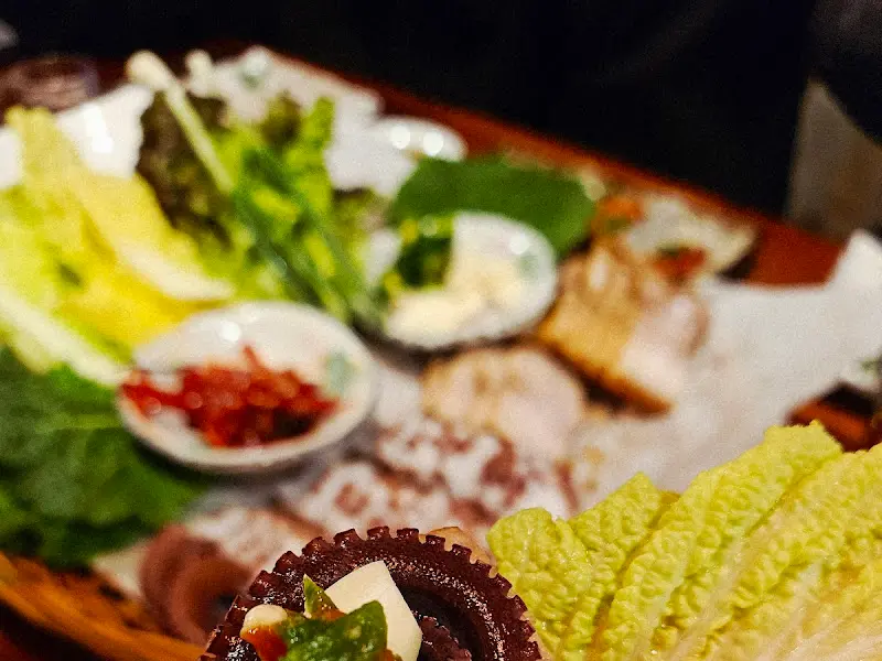 문어삼합 한 상 차림