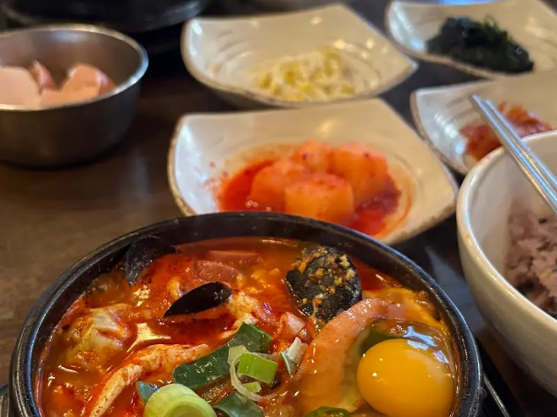 해물 순두부찌개 근접샷