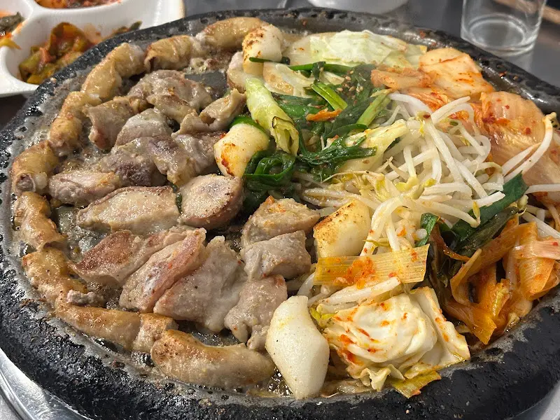 곱창, 김치, 부추