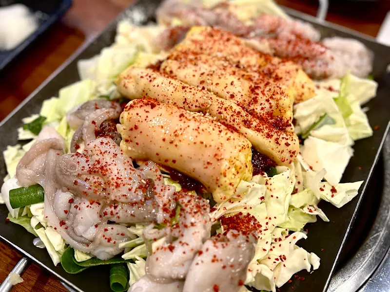 푸짐한 쭈꾸미 한우곱창 철판