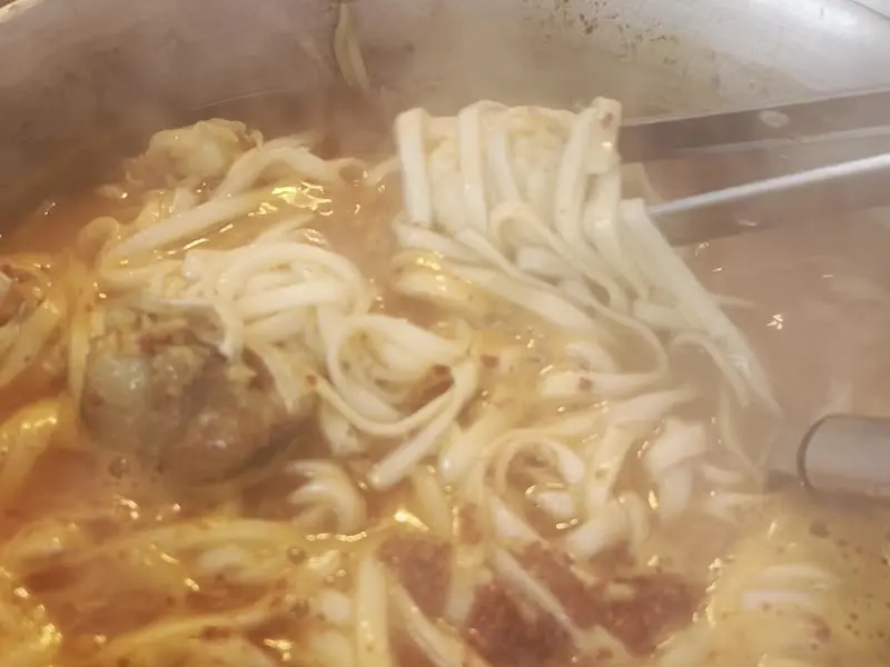 모리국수 면과 아귀