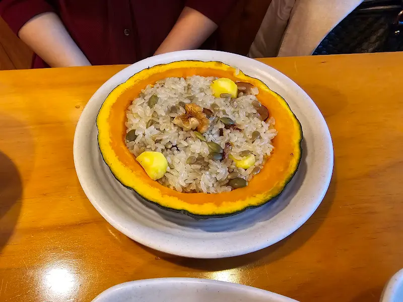 단호박밥 근접샷