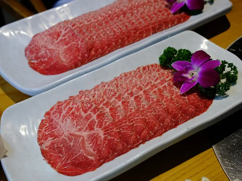 환상적인 마블링의 소고기