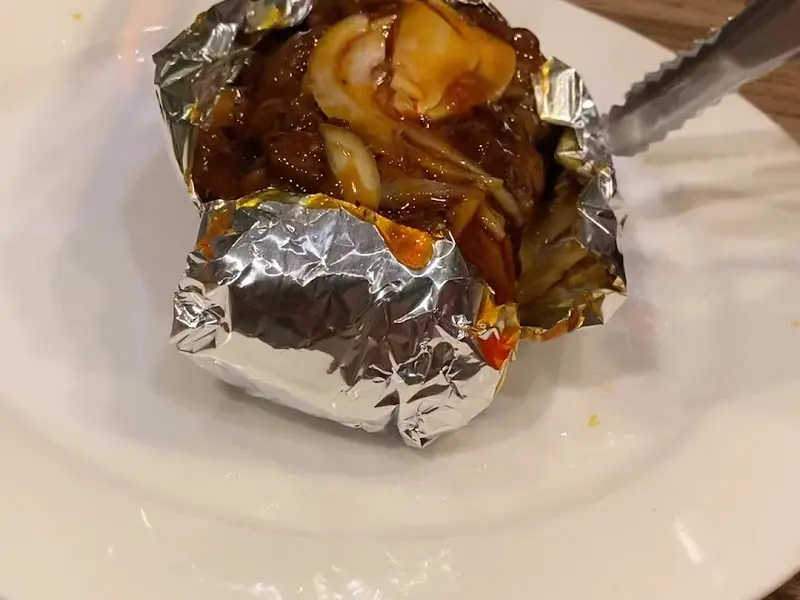 알루미늄 포일 포장 요리