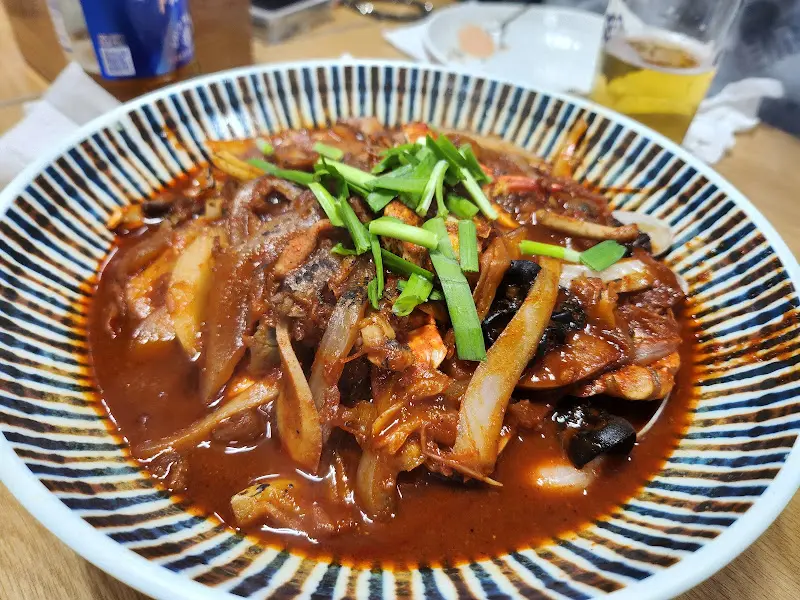 가리비해물비빔짬뽕 근접샷