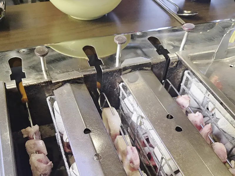 회전식 숯불 구이 기계