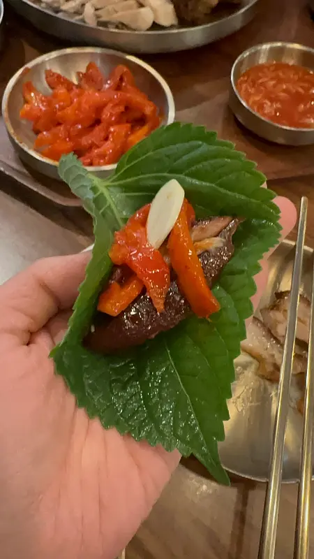 족발과 어리굴젓의 조합