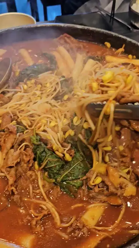 물갈비 속 당면