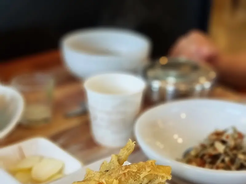 멸치쌈밥 한 상 차림