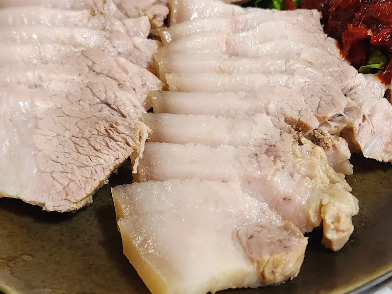 수육의 클로즈업 샷