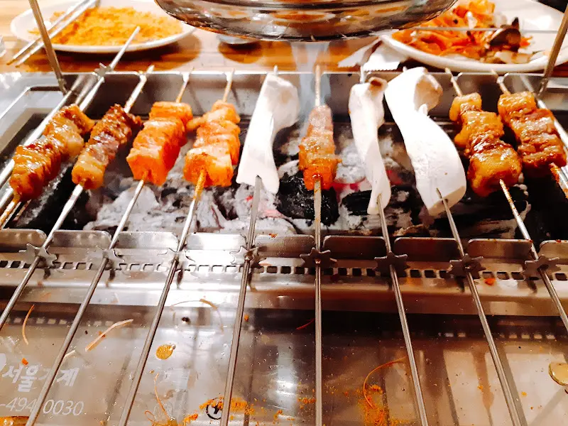 닭꼬치와 버섯 꼬치