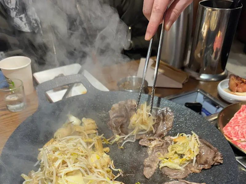 로스구이와 숙주 굽기