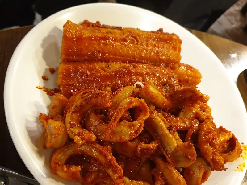 양념 막창과 꼼장어