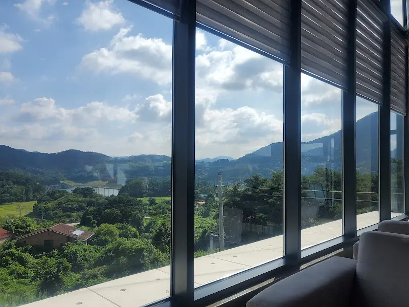 창가 좌석에서 바라본 풍경