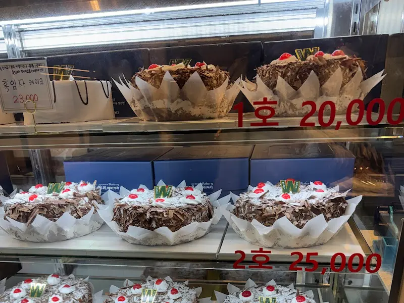 쇼케이스 안의 케이크들