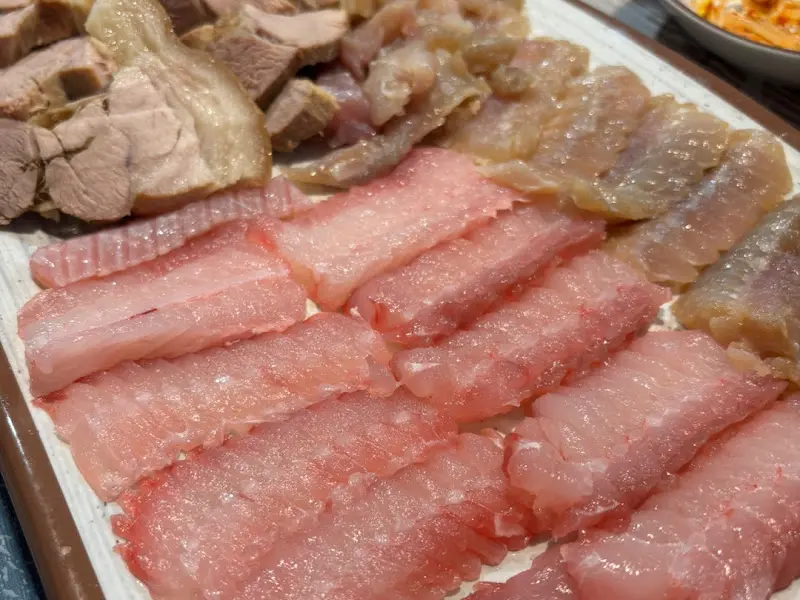 아귀수육과 민어회