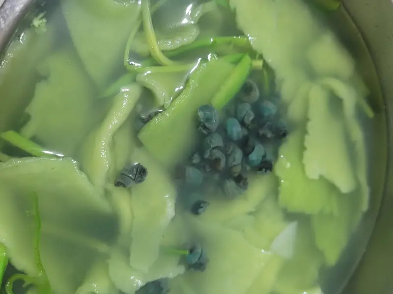 다슬기탕 근접 사진