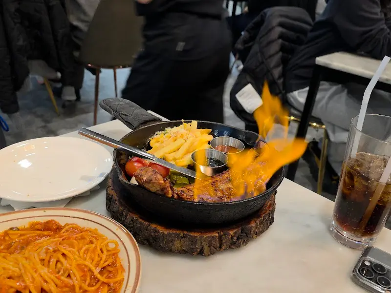 통삼겹 스테이크 불쇼