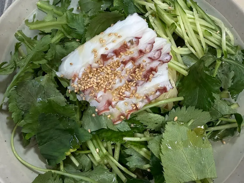 돌문어 간장국수