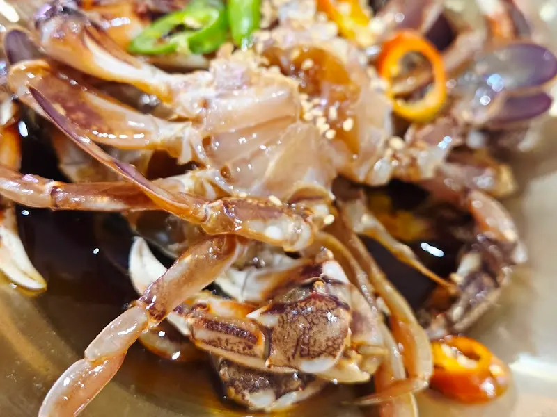 싱싱한 금게장 근접 샷