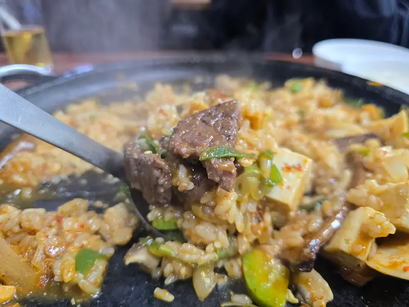 돌판 된장밥 근접샷