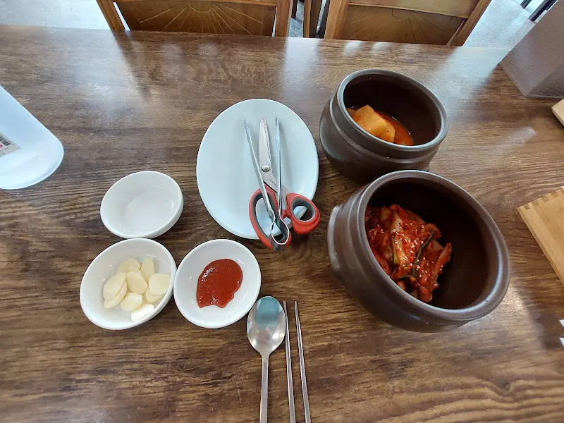 테이블에 비치된 양념통