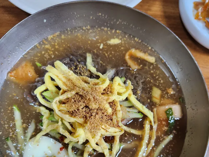 봉숙이 물냉면 메뉴판