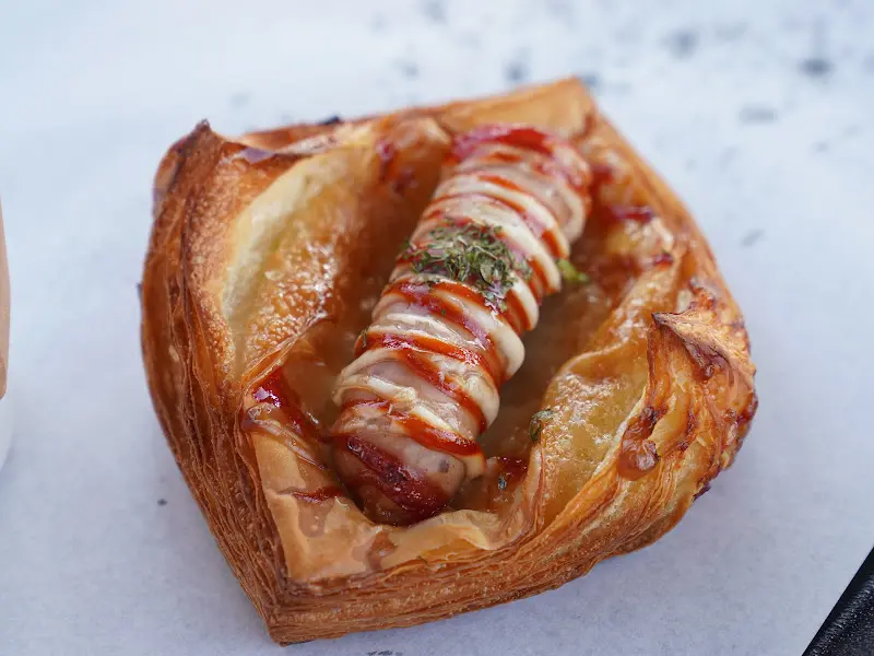 소세지 페스츄리 클로즈업