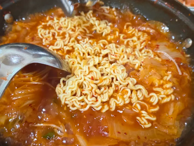 게국지 라면 사리 추가