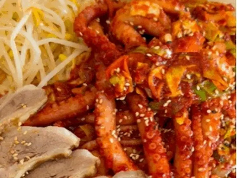 낙지보쌈 클로즈업