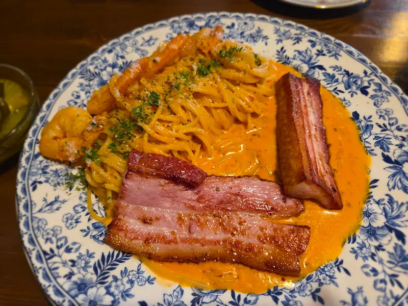 통 베이컨 로제 파스타