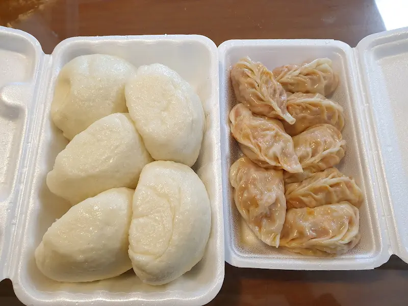 고기만두와 김치만두 포장