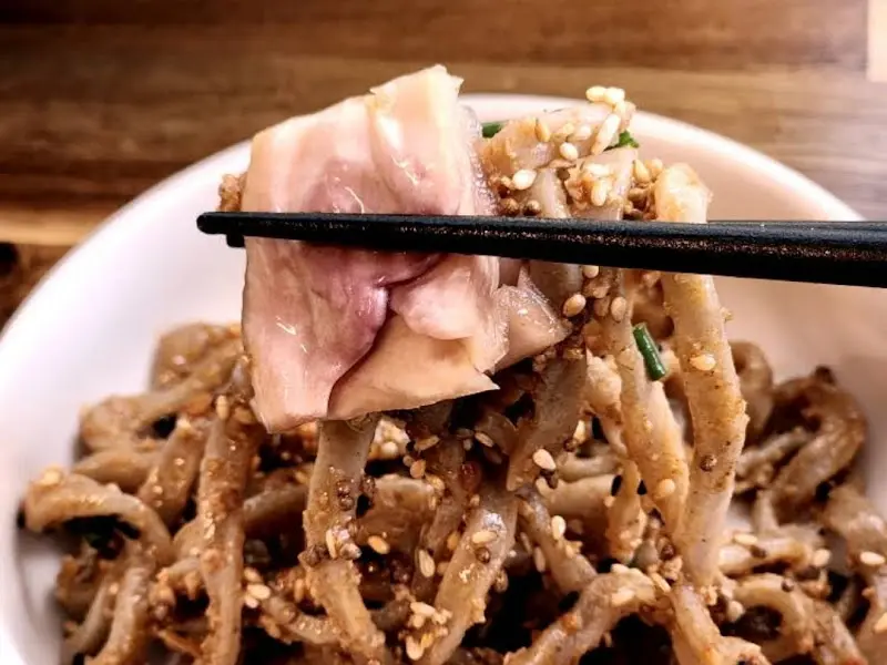 들기름 탄탄면 면발