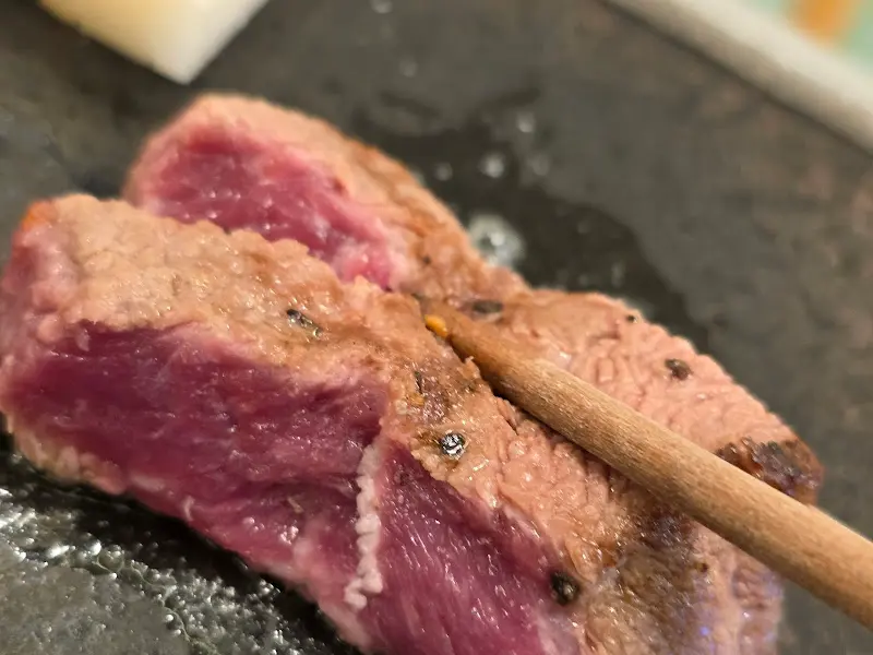 개인 화로에 구워지는 규카츠