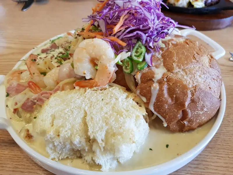 빠네 파스타 근접샷