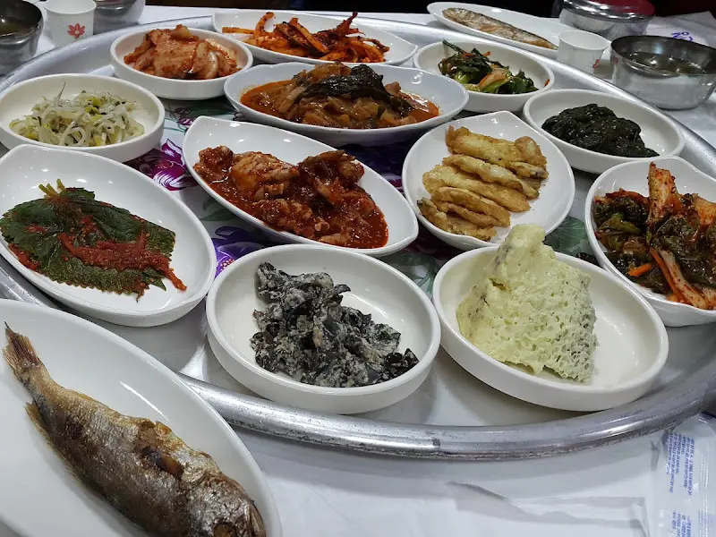 다양한 반찬 클로즈업 샷