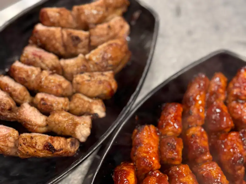 양념 쪽갈비와 매운 쪽갈비